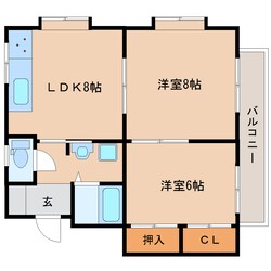 県総合運動場駅 徒歩16分 2階の物件間取画像